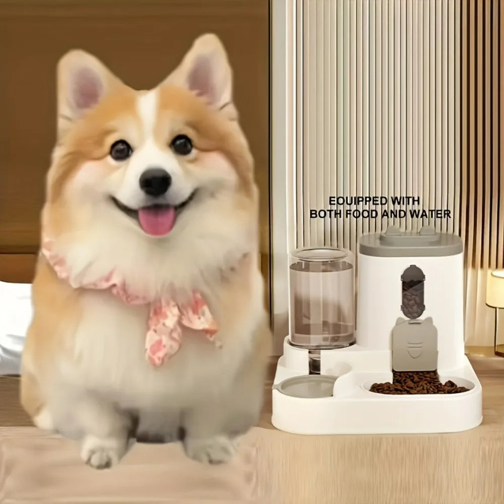 2-in-1 Automatic Pet Feeder & Water Dispenser