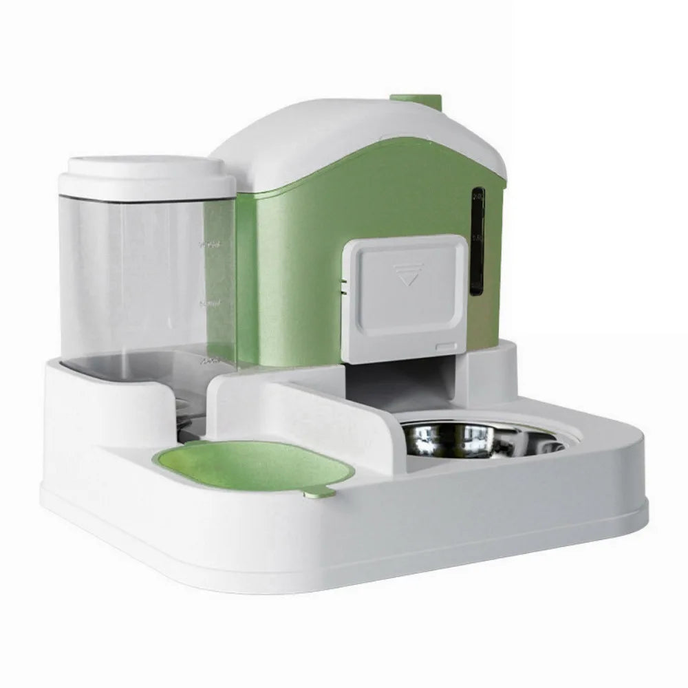 2-in-1 Automatic Cat Water Fountain & Feeder