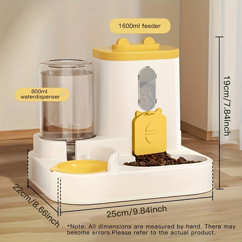 2-in-1 Automatic Pet Feeder & Water Dispenser