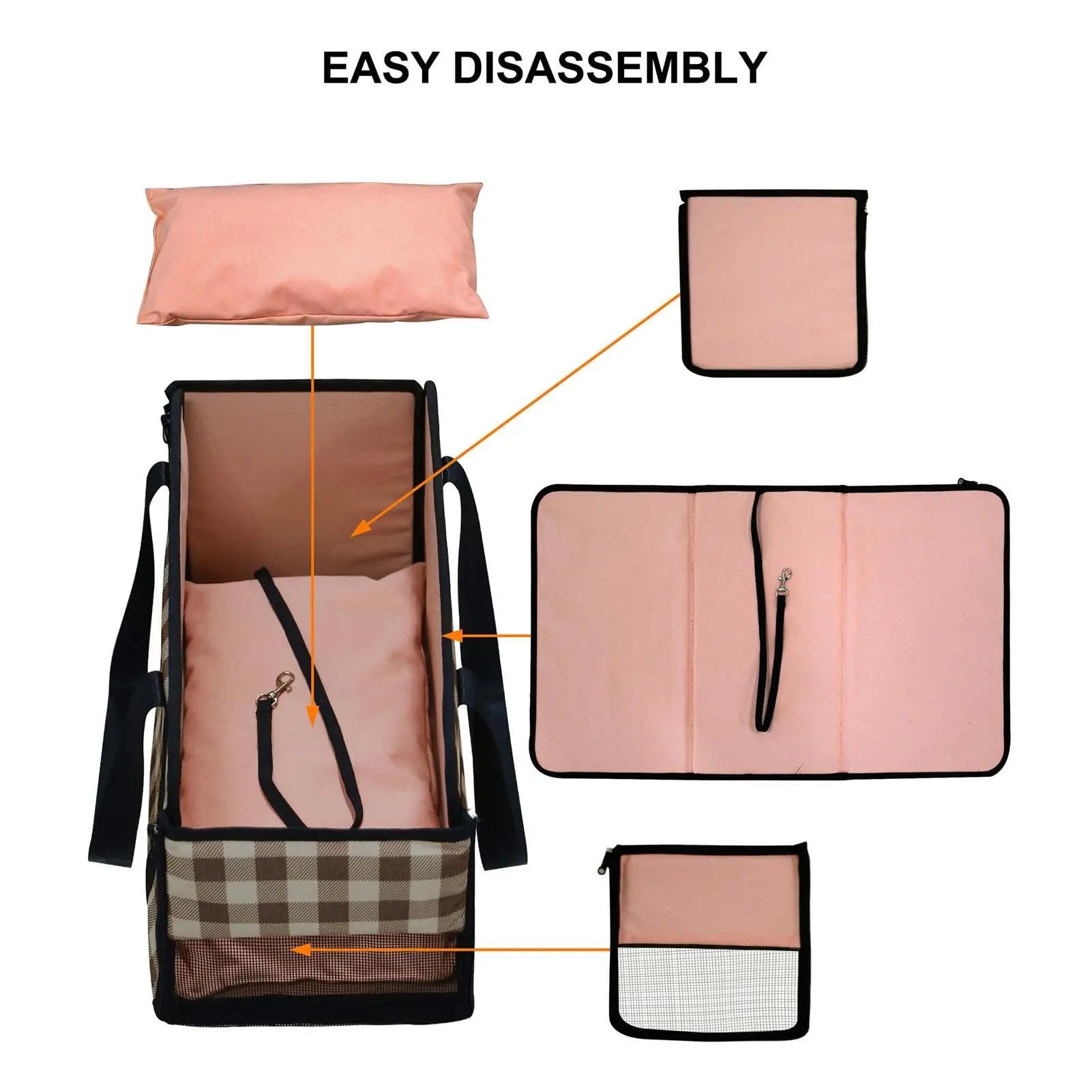 Portable Pet Travel Bed & Carrier – Waterproof & Stylish