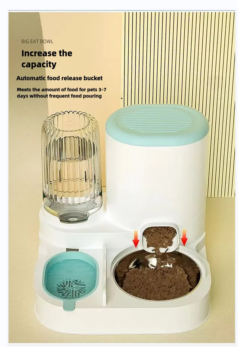🐾 Automatic Pet Feeder & Water Dispenser Bowl