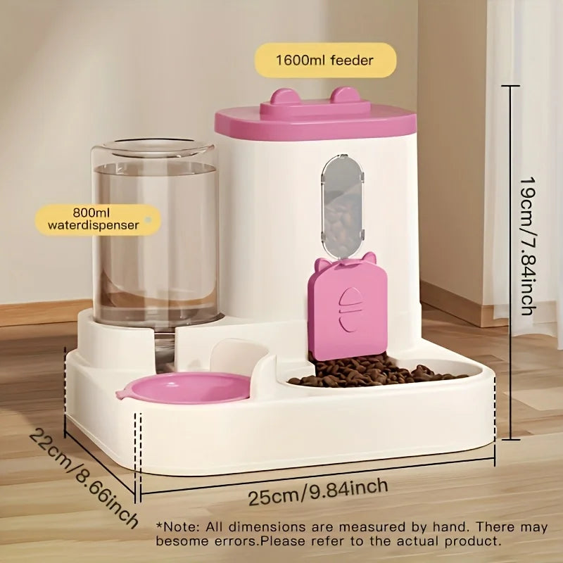 2-in-1 Automatic Pet Feeder & Water Dispenser