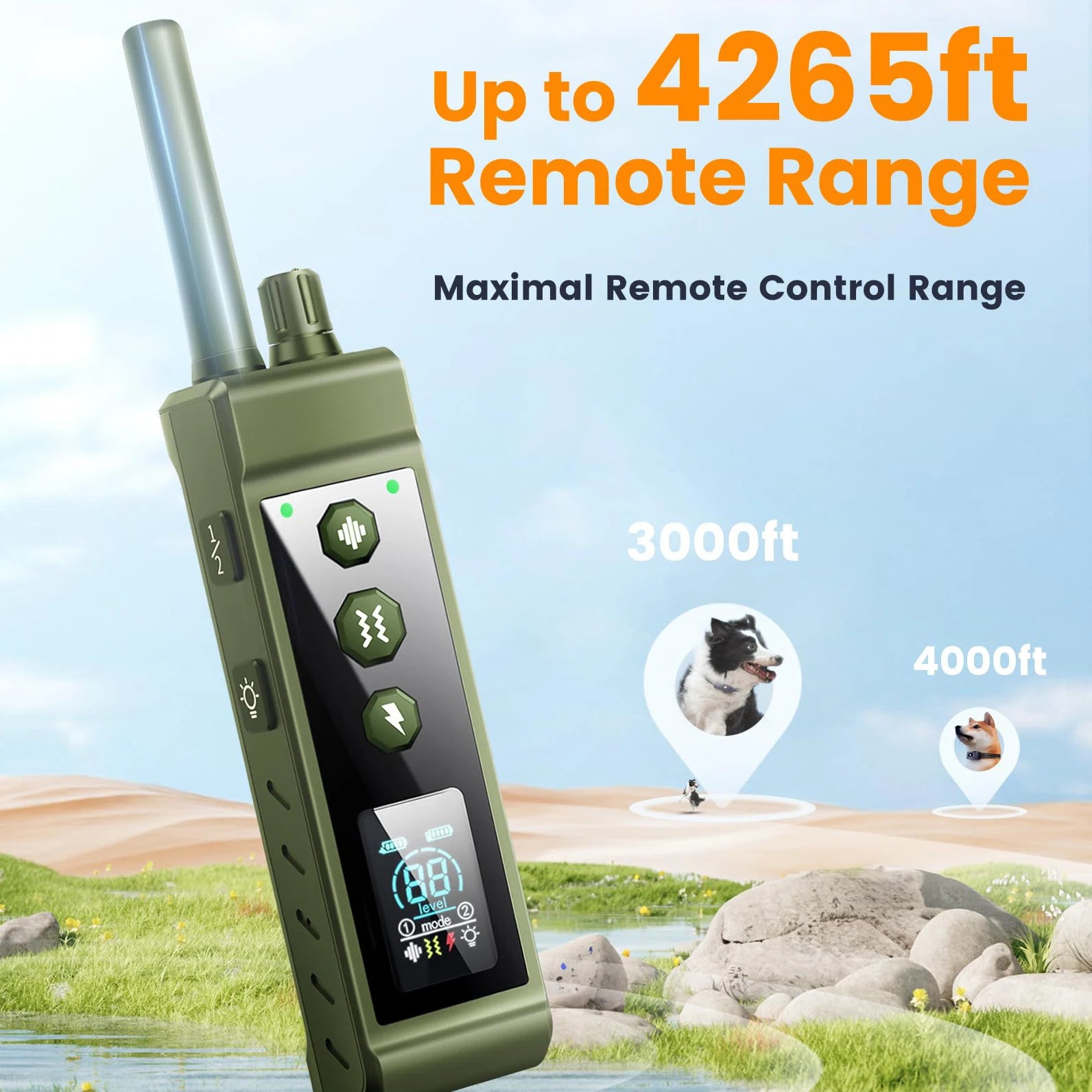 ⚡ Dog Training Collar – 3280ft Remote