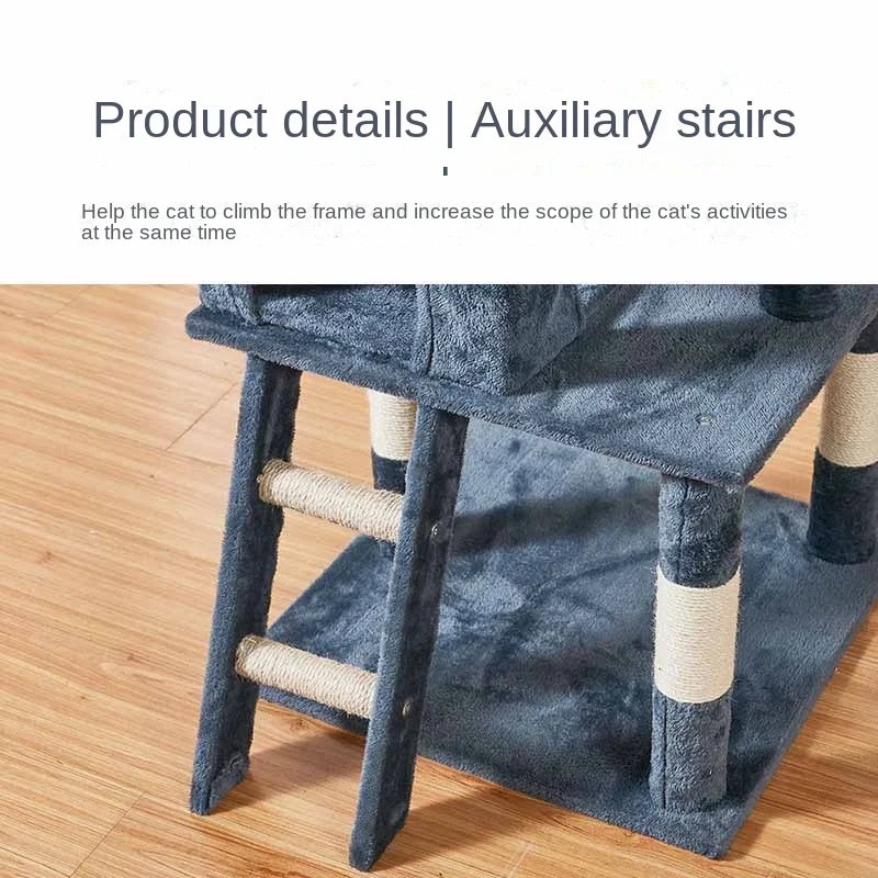 CozyPaws Multi-Layer Cat Tree Tower with Scratching Post and Ladder