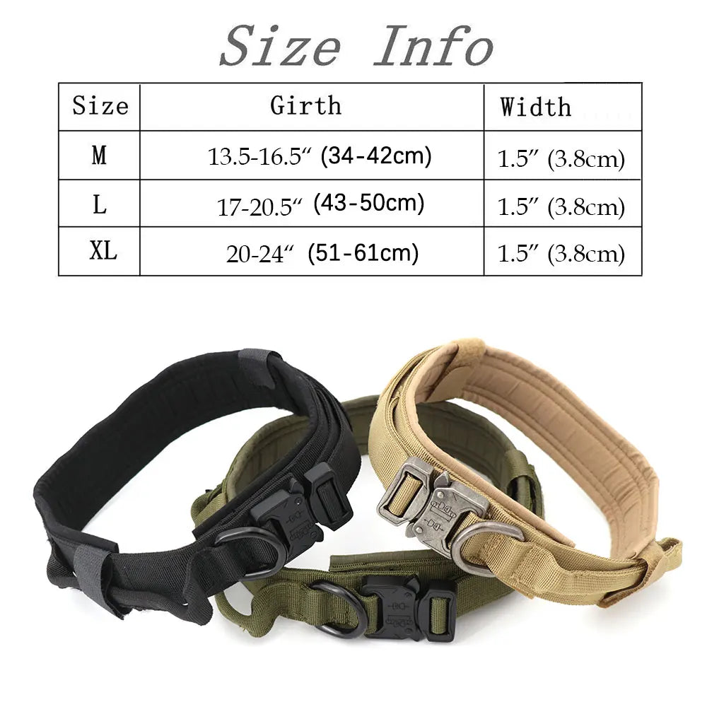 🐕 Tactical Dog Collar with Handle