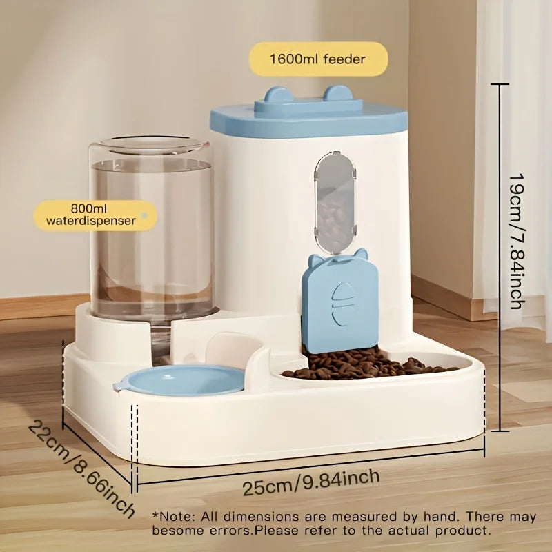 2-in-1 Automatic Pet Feeder & Water Dispenser