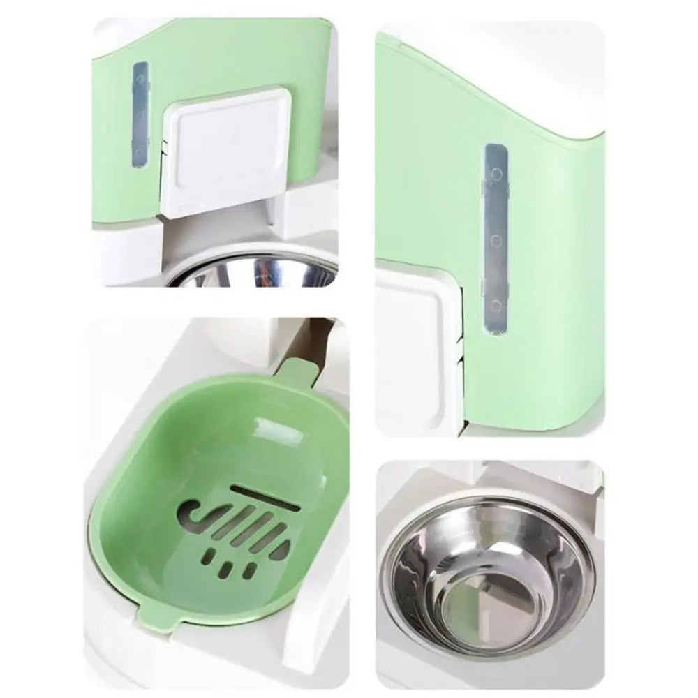 2-in-1 Automatic Cat Water Fountain & Feeder