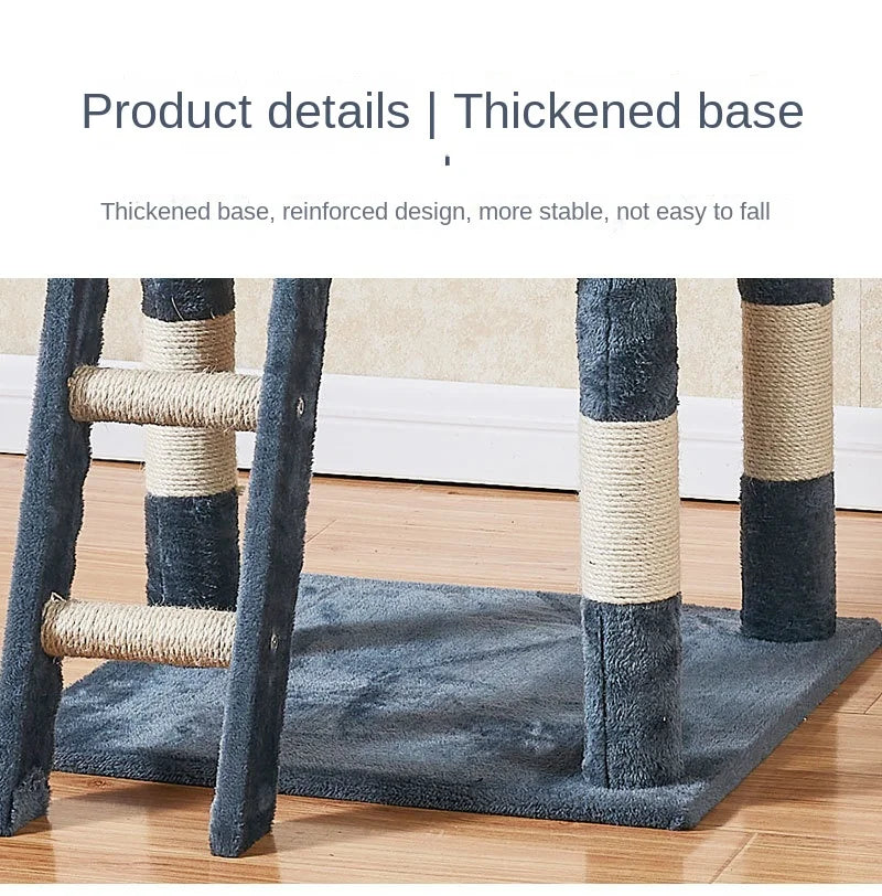 CozyPaws Multi-Layer Cat Tree Tower with Scratching Post and Ladder