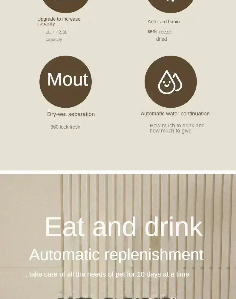 2-in-1 Automatic Pet Feeder & Water Dispenser