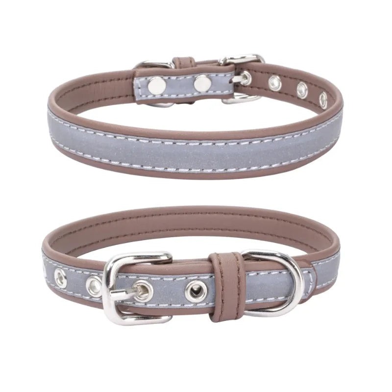 Personalized Reflective Dog Collar with ID Tag