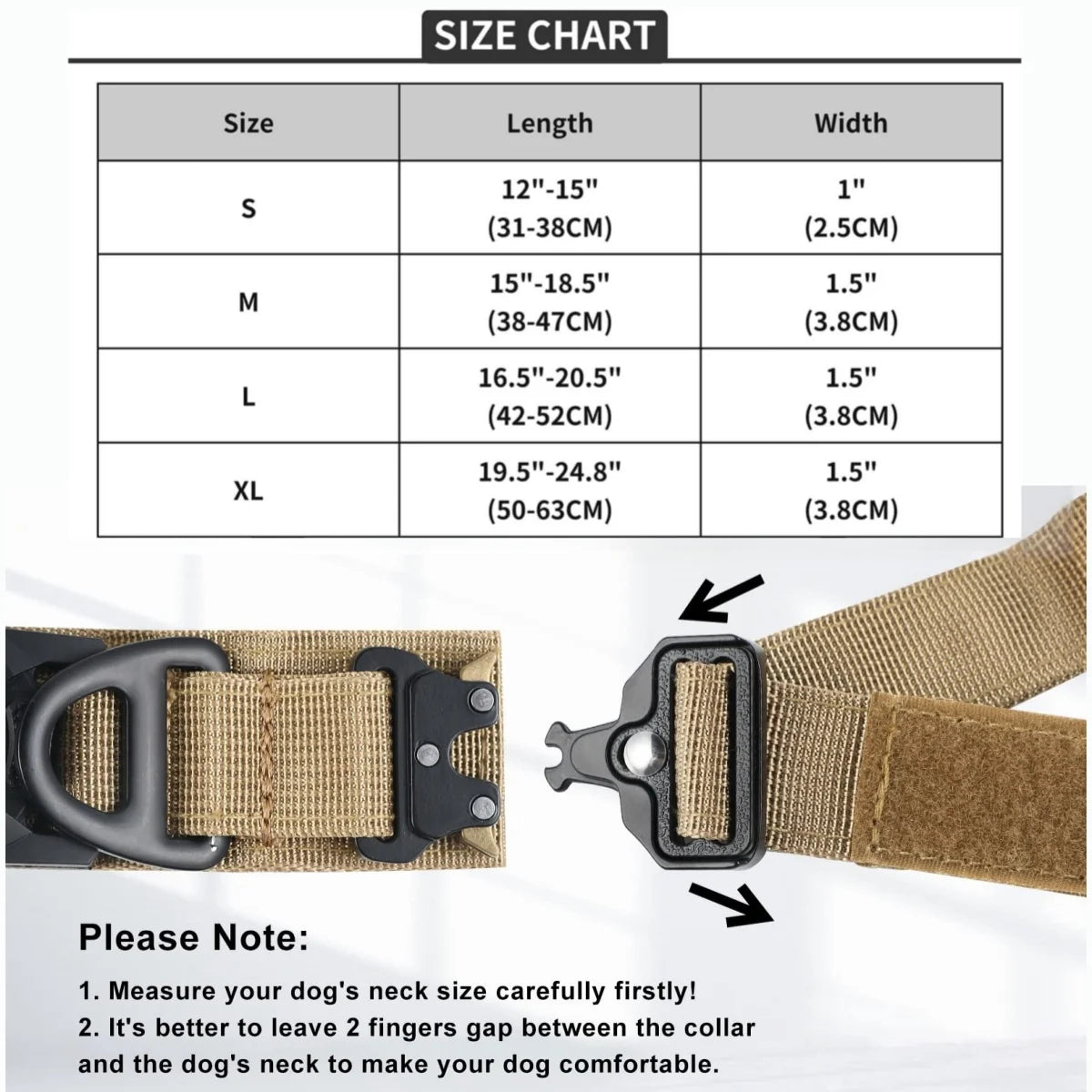 AlphaTag Military Dog Collar