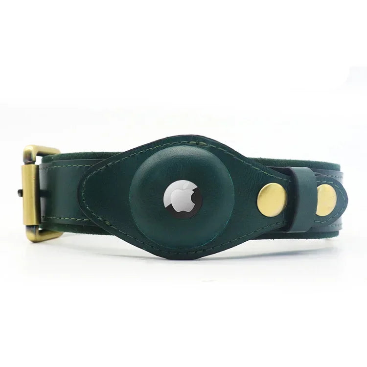AirTag Holder Dog Collar – Leather
