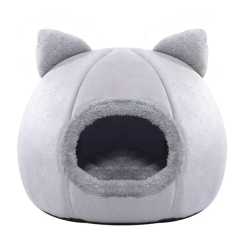 🛏️ CozyPet Tent Bed – Self-Warming Hideaway for Cats & Small Dogs