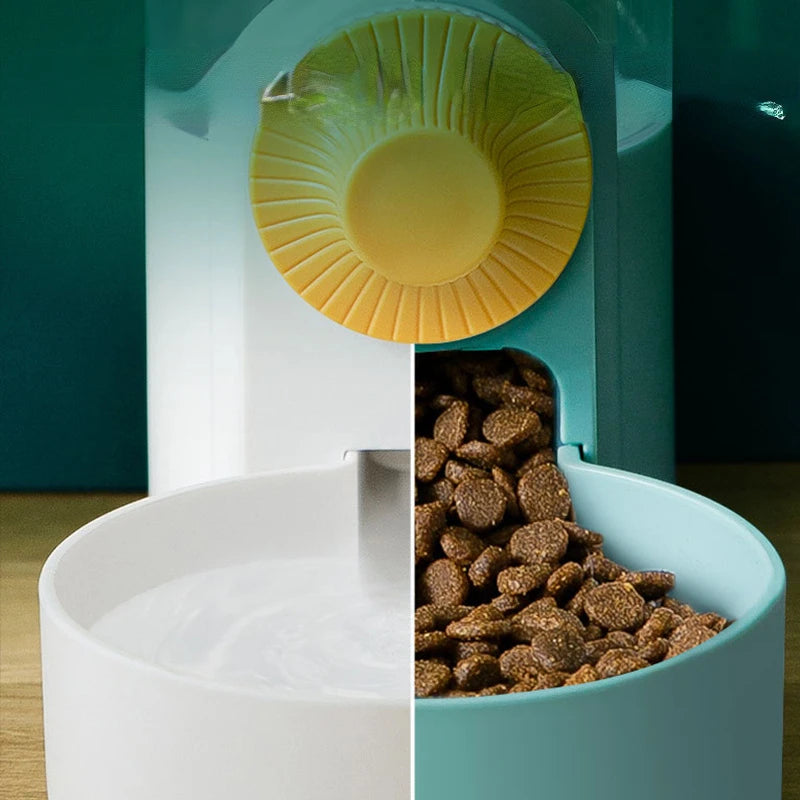 Automatic Hanging Pet Feeder & Water Bottle