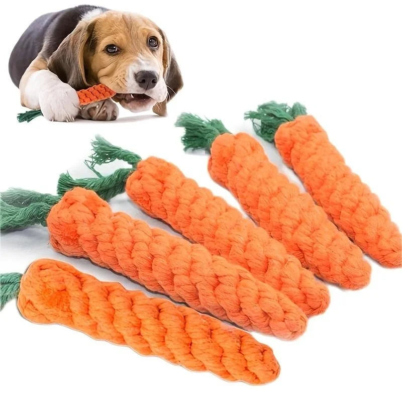 CozyPaws Carrot Rope Toy for Dogs and Cats