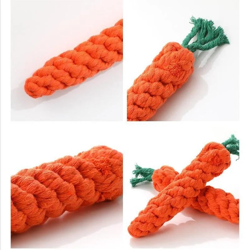 CozyPaws Carrot Rope Toy for Dogs and Cats