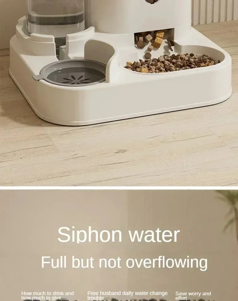 2-in-1 Automatic Pet Feeder & Water Dispenser