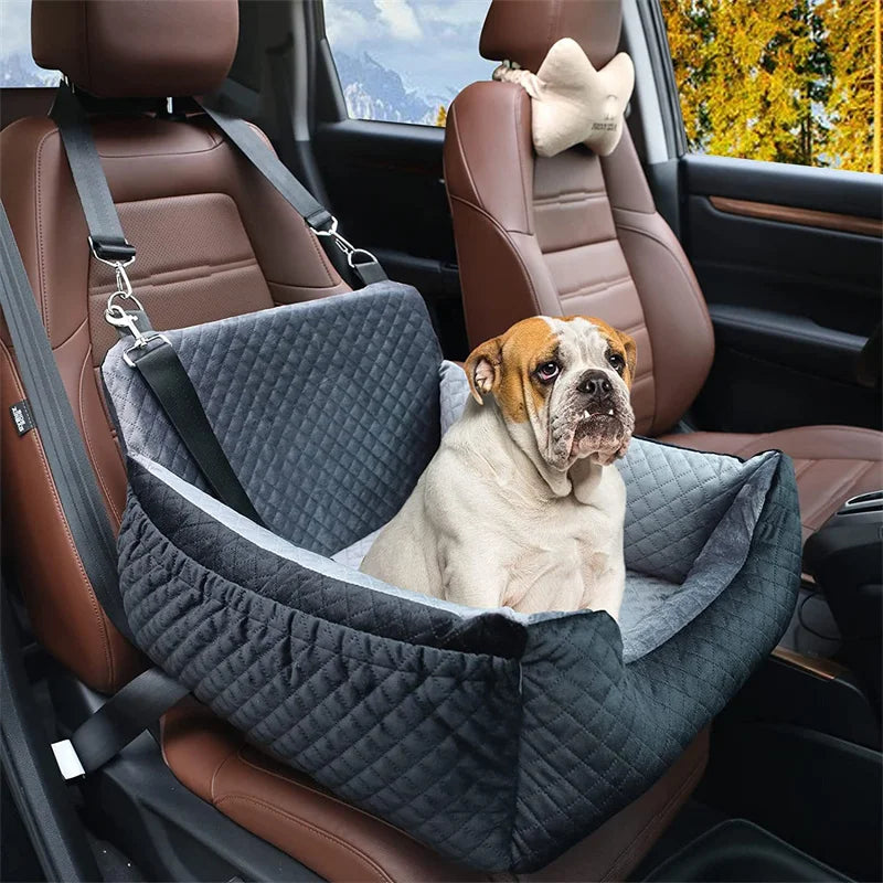 CozyPaws Dog Car Booster Seat with Storage Pocket