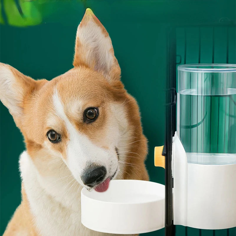 Automatic Hanging Pet Feeder & Water Bottle