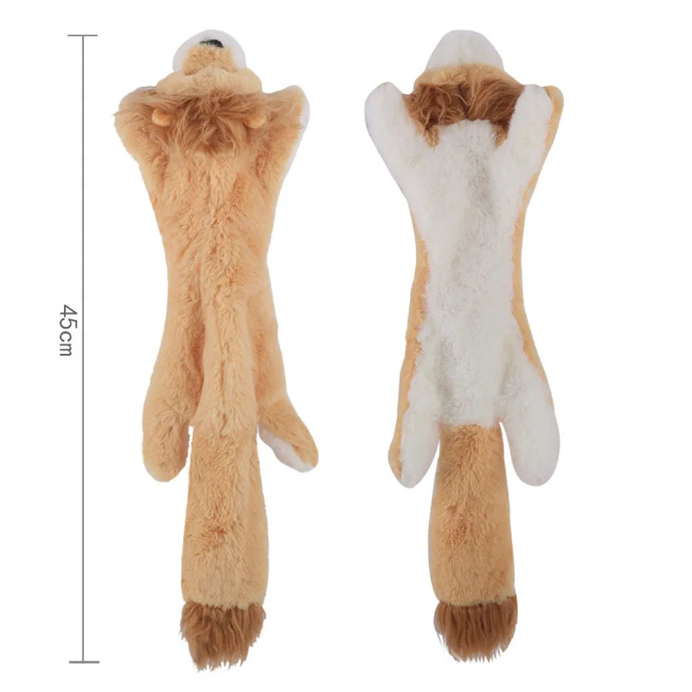 Simulated Animal No Stuffing Dog Toy with Squeakers and Crinkles