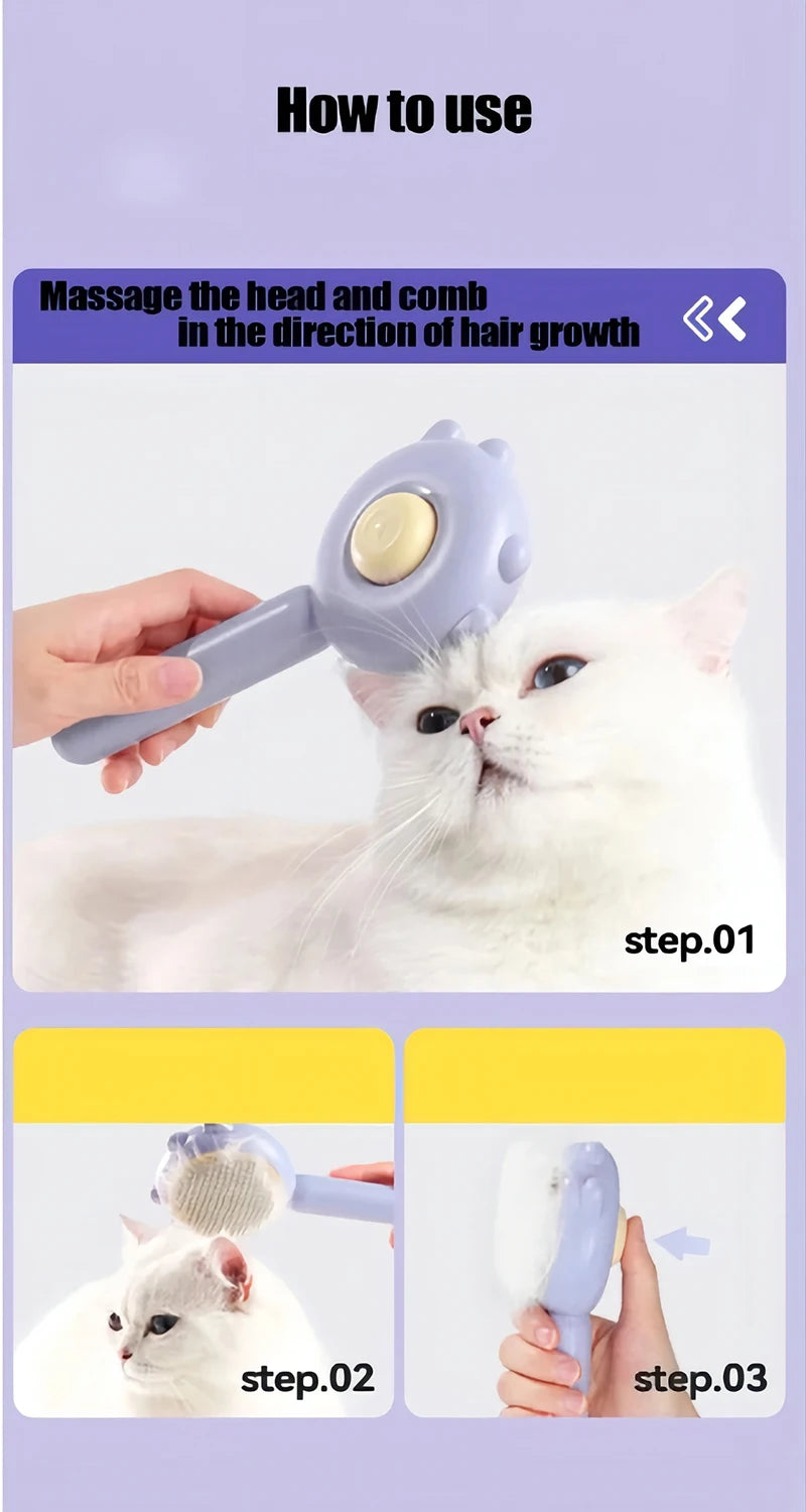 One-Click Pet Hair Cleaning Brush