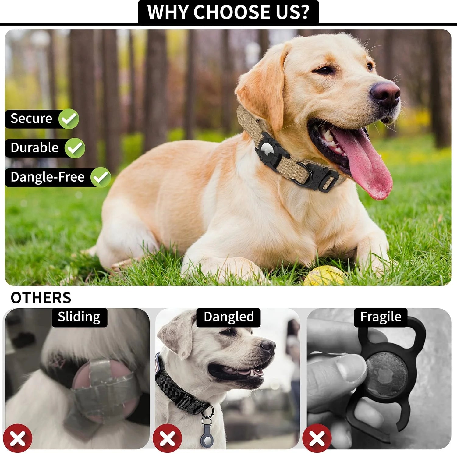 AlphaTag Military Dog Collar