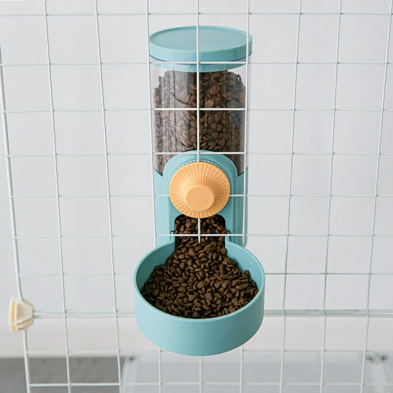 Automatic Hanging Pet Feeder & Water Bottle