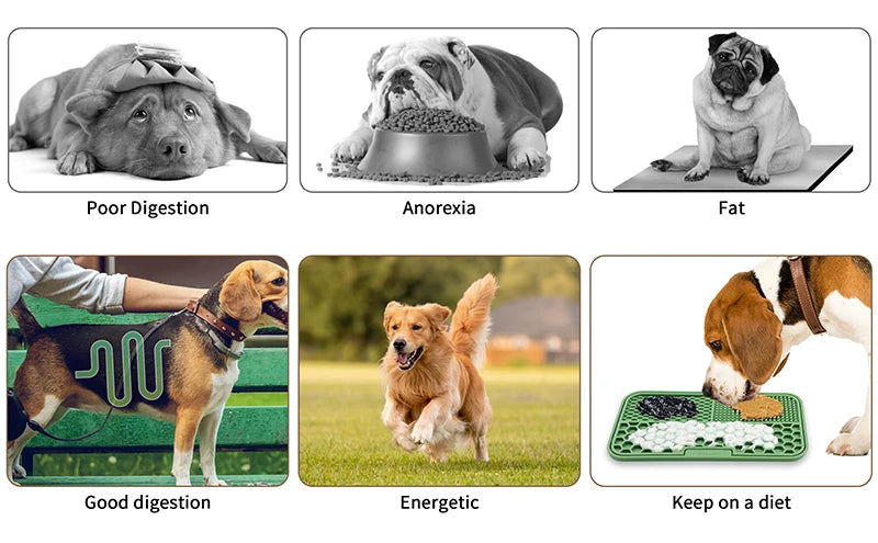 Pet Placemat Cat Slow Feeding Mat Dog Lick Mats Silicone Pets Eating Slowly Food Pad Cats Dogs Feeding Supplies