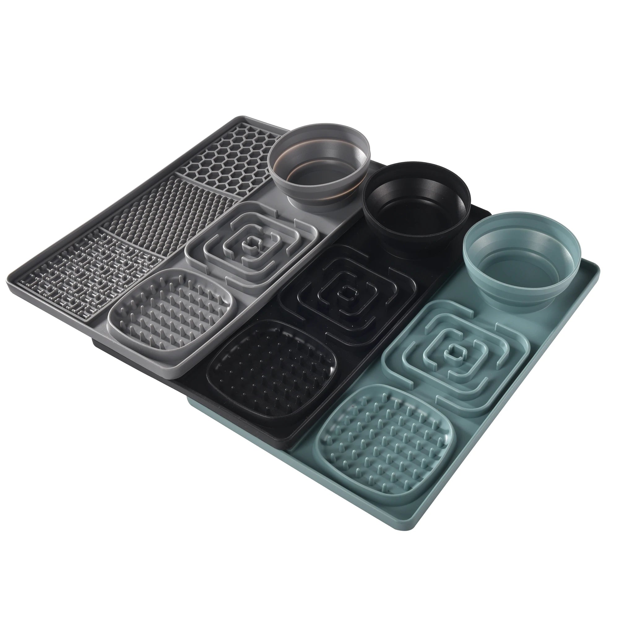 Silicone dog licking pad, slow feeder with suction cup for food and water without BPA