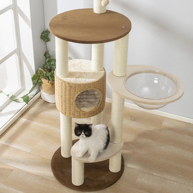 CozyPaws Large Cat Tree Tower with Hammock and Scratching Posts