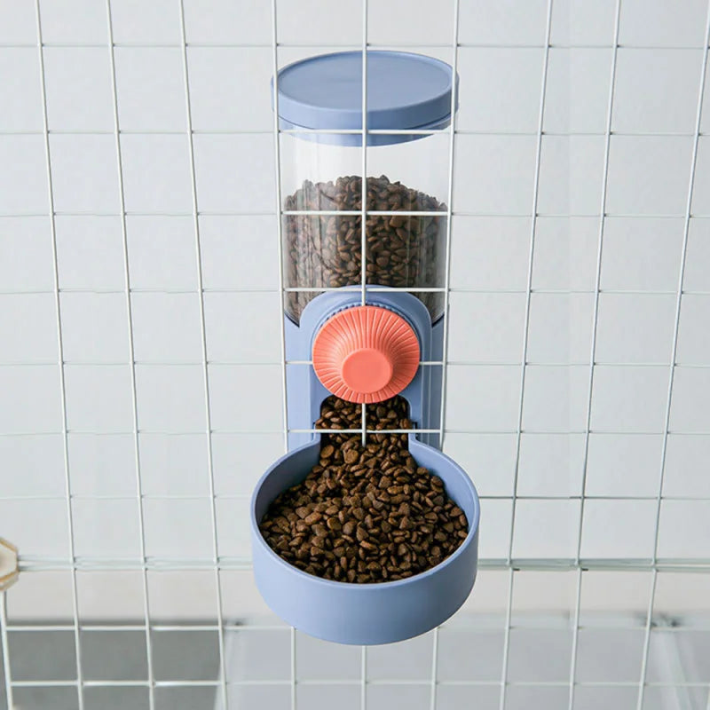 Automatic Hanging Pet Feeder & Water Bottle