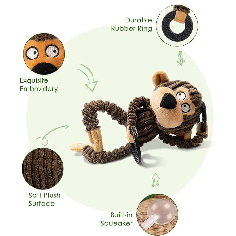 Squeaky Monkey, Cow, or little Bear - Dog Toy