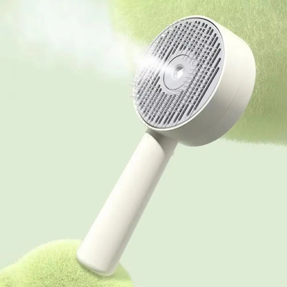 Anti-Static Pet Comb with Spray & One-Click Cleaning