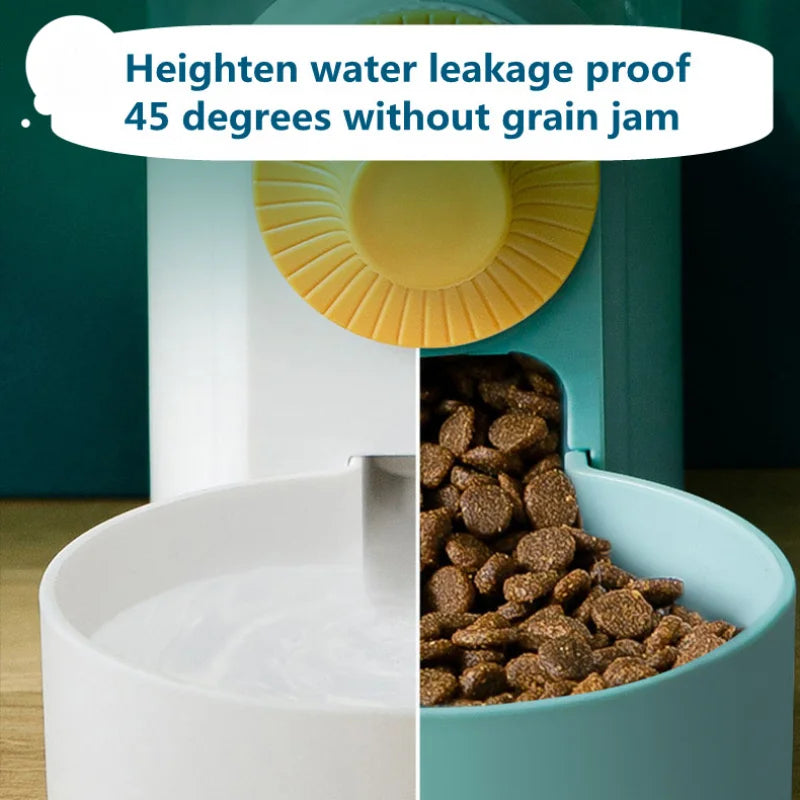 Automatic Hanging Pet Feeder & Water Bottle