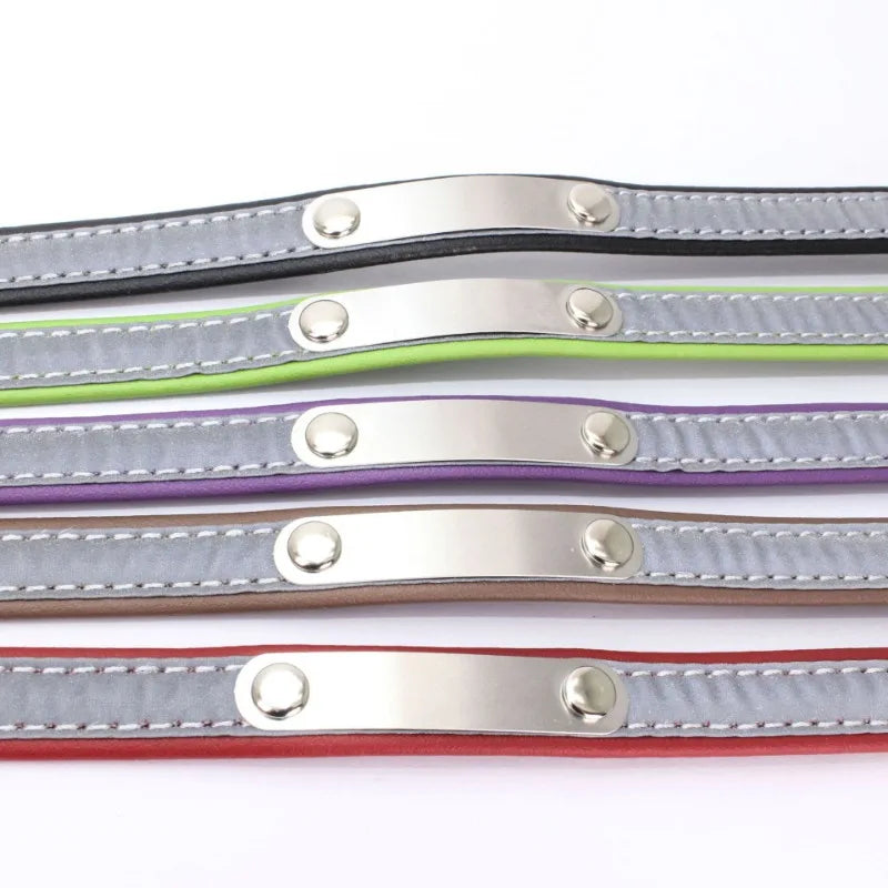 Personalized Reflective Dog Collar with ID Tag