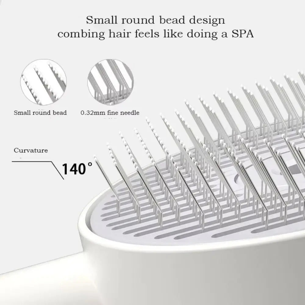 Anti-Static Pet Comb with Spray & One-Click Cleaning