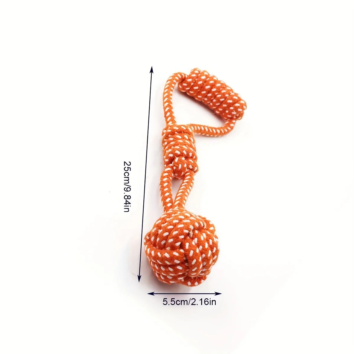 Durable Dog Rope Toy with Ball – All-Breed Chew and Tug Plaything