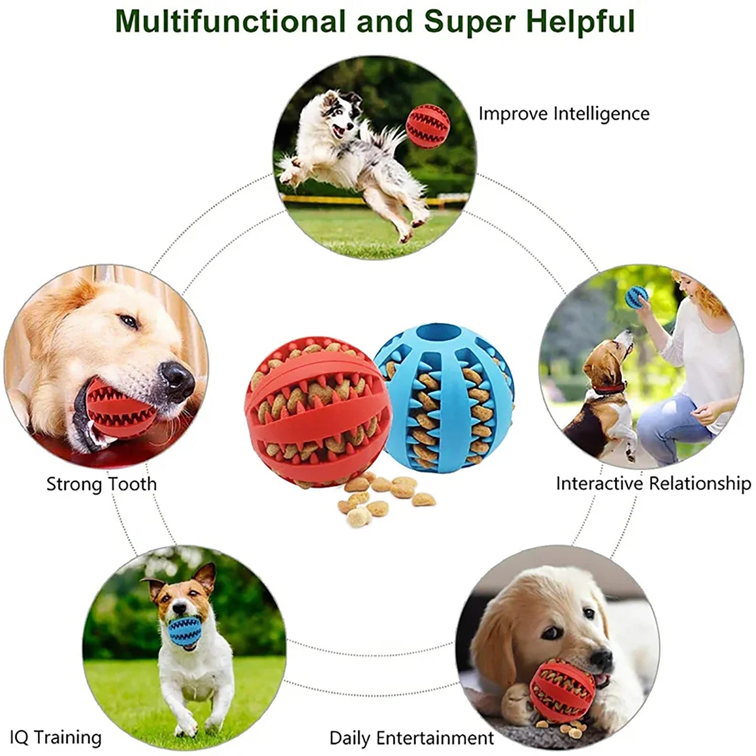CozyPaws Treat Ball – Bite-Resistant Chew and Treat Feeder