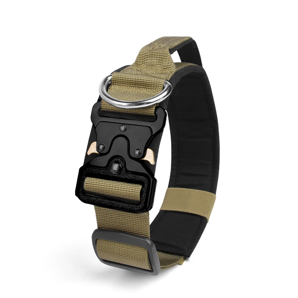 Tactical Dog Collar with Metal Buckle