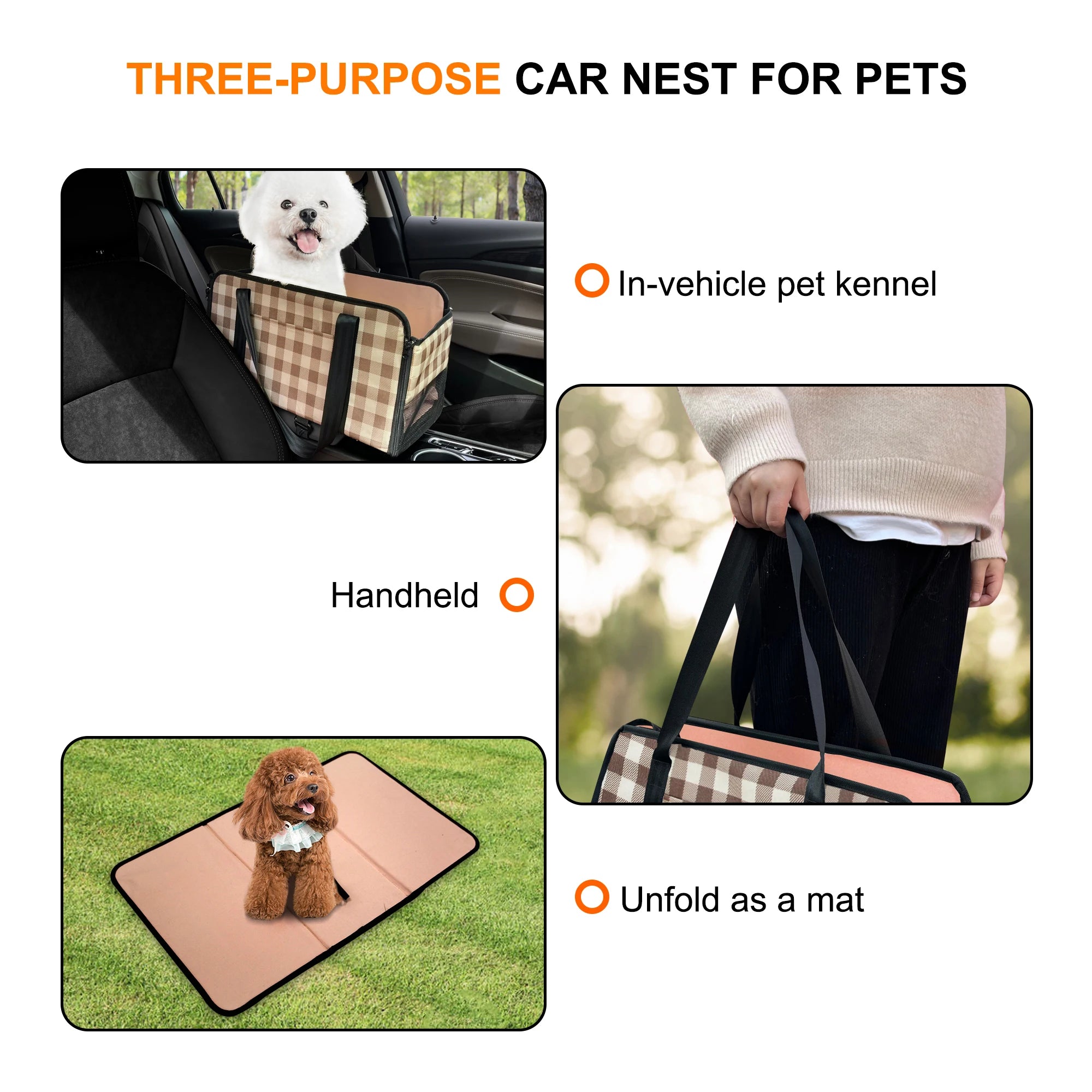 Portable Pet Travel Bed & Carrier – Waterproof & Stylish