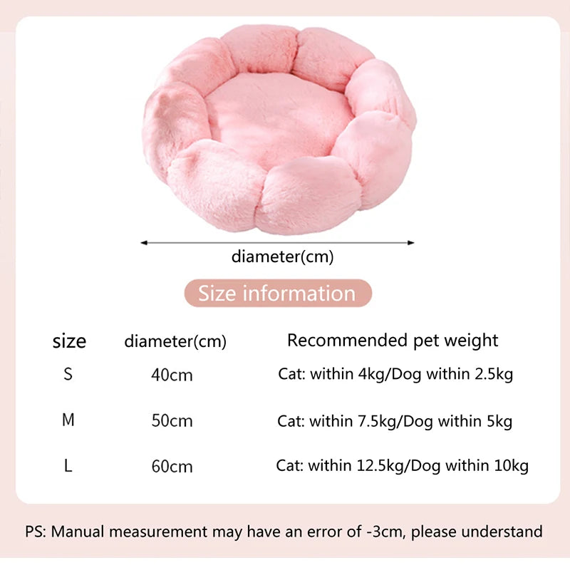 CozyBloom Pet Bed for Cats and Small Dogs