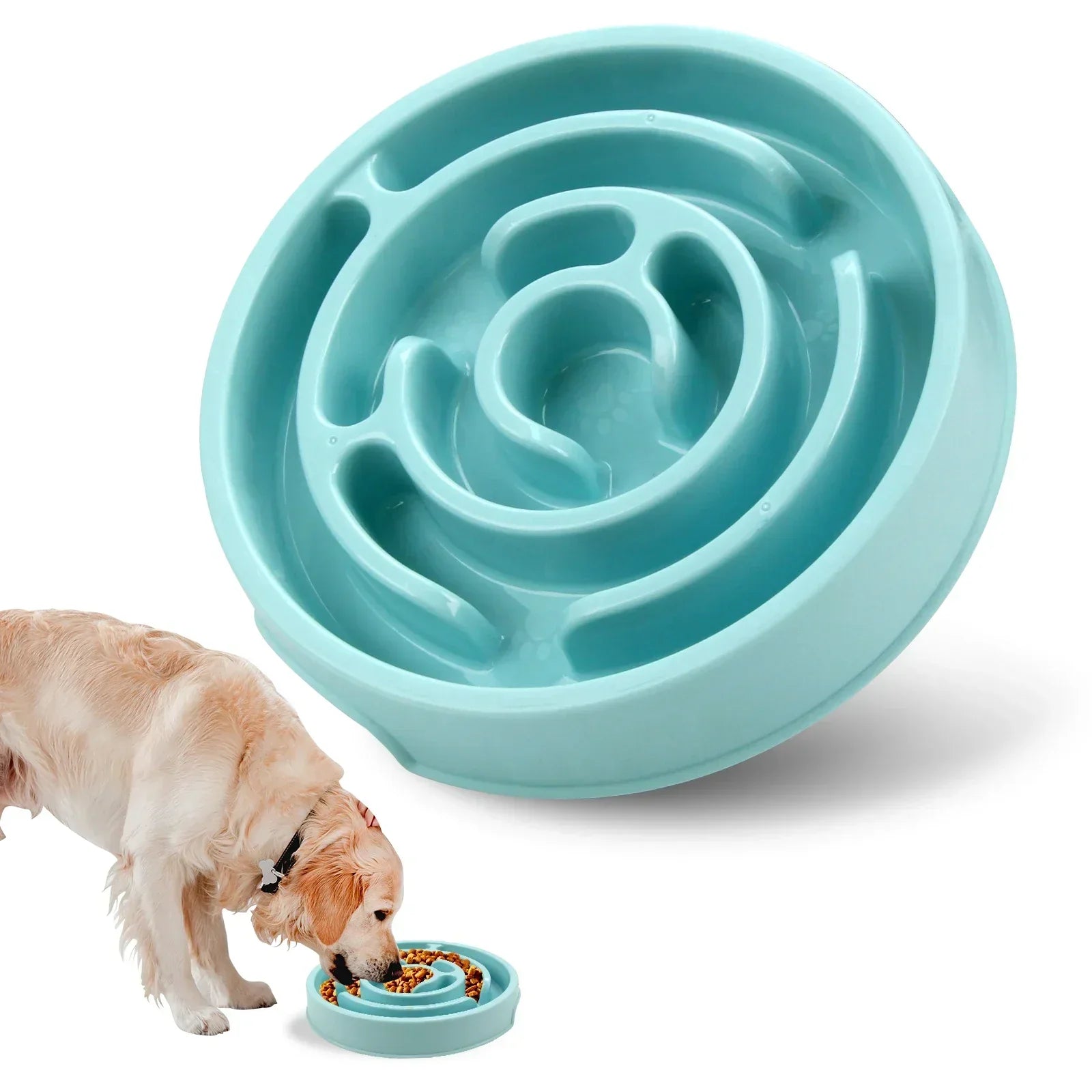 1PC Pet Cat Dog Slow Food Bowl
