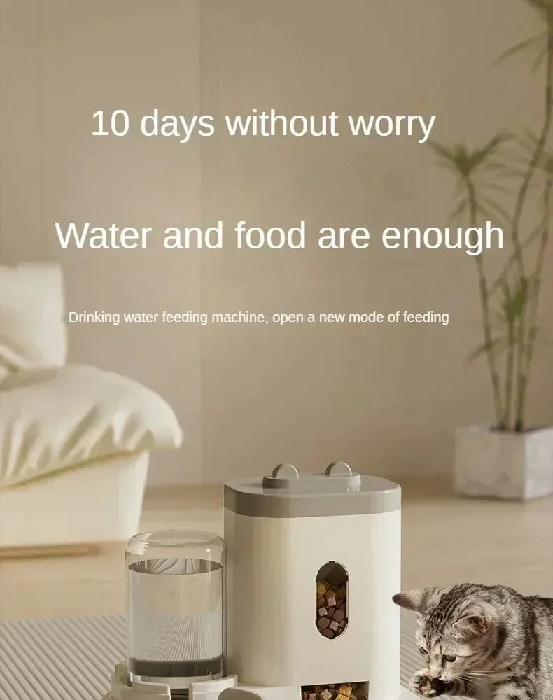 2-in-1 Automatic Pet Feeder & Water Dispenser