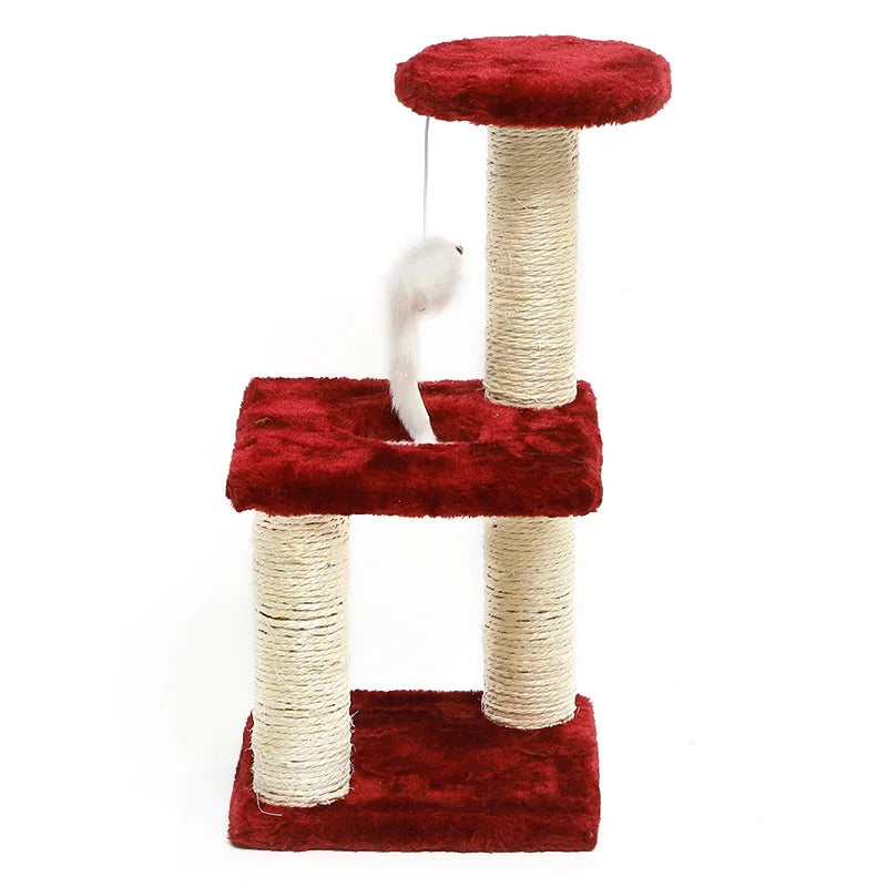 CozyPaws Multi-Level Cat Tower with Scratching Posts and Plush Basket
