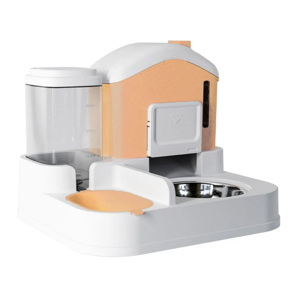 2-in-1 Automatic Cat Water Fountain & Feeder