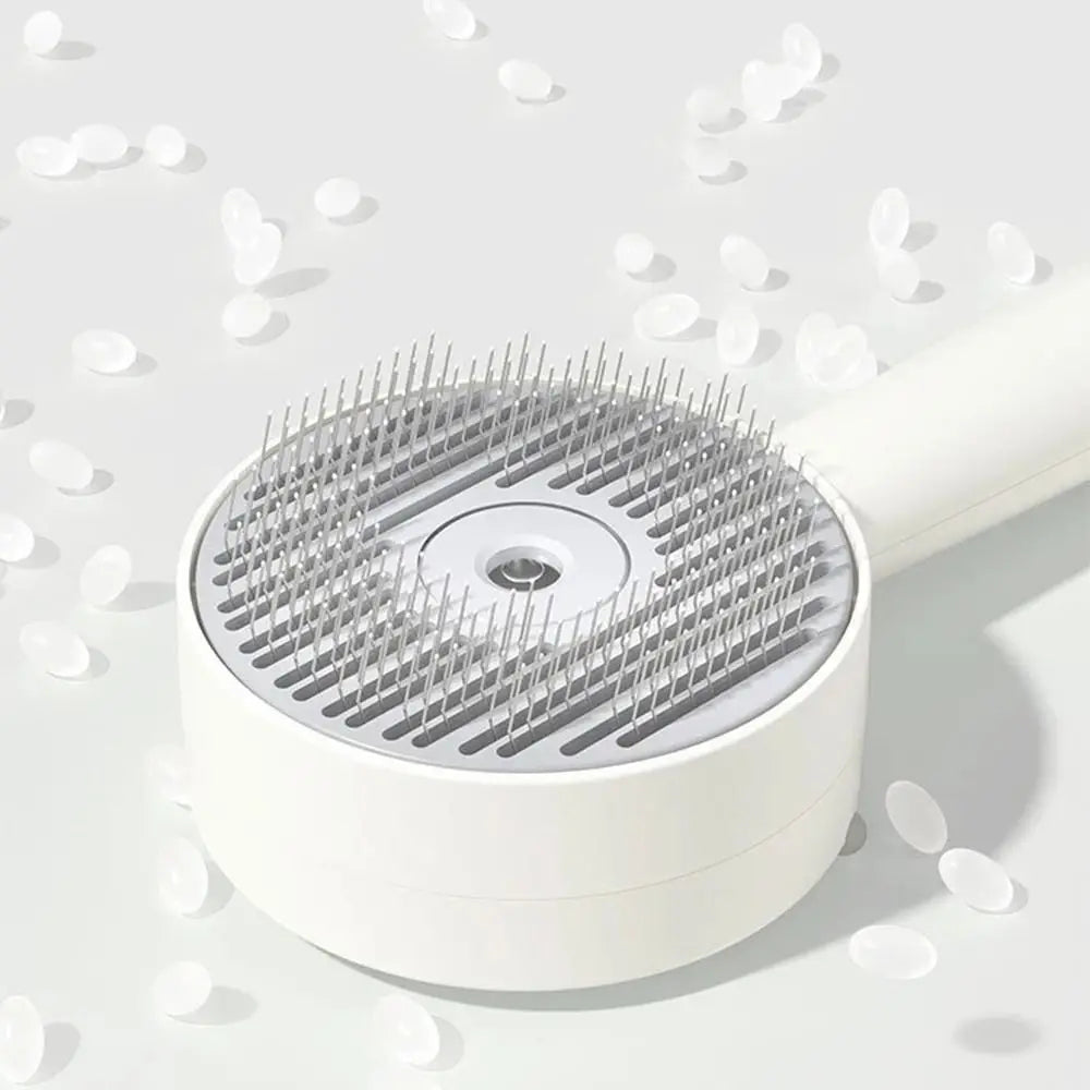 Anti-Static Pet Comb with Spray & One-Click Cleaning