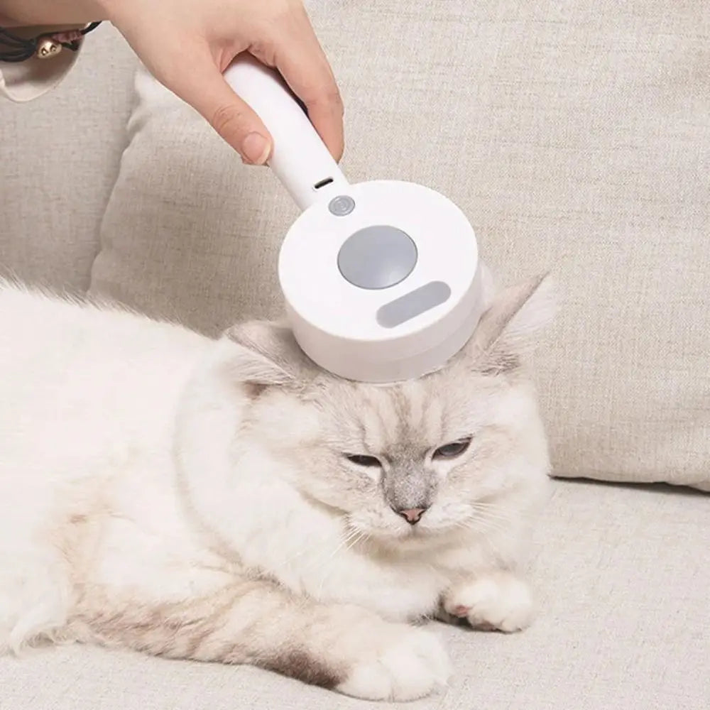 Anti-Static Pet Comb with Spray & One-Click Cleaning