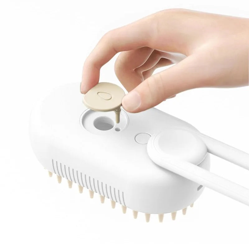 3-in-1 Steamy Pet Grooming BrushTangled and Loose Hair