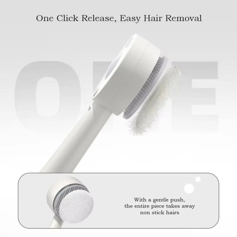 Anti-Static Pet Comb with Spray & One-Click Cleaning