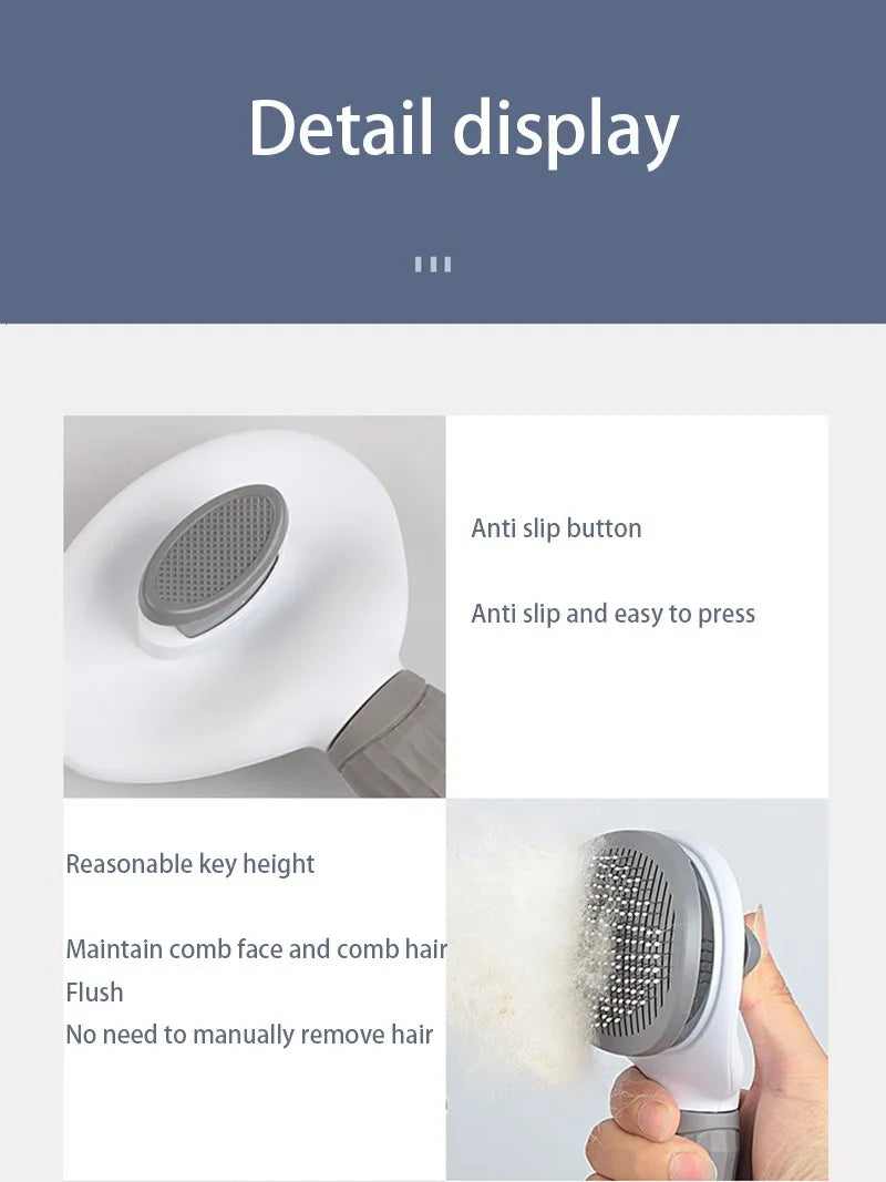 Pet Hair Brush & Comb for Dogs & Cats